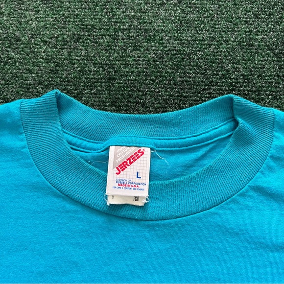 Vintage New Orleans Tourist “We Be Jammin” Music Blue T Shirt Size L 21X30 - Picture 4 of 8